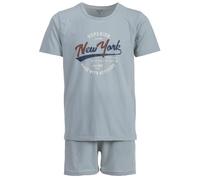 Henry Terre Conjunto de pijama corto para hombre Paul New York M-5XL de algodón, pantalones cortos y camiseta de manga corta, diseño deportivo, pijama de verano, Iceberg Green, 4XL