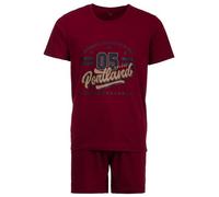 Henry Terre Oregon Portland - Conjunto de pijama para hombre, 2 piezas, algodón, burdeos, XXXXXL