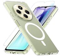 Hensinple - Carcasa magnética para Redmi 14C/Poco C75 (6,88 pulgadas), carcasa para Xiaomi 14C con protector de pantalla, antigolpes, funda protectora mate translúcida para Redmi 14C/XiaoMi Poco C75