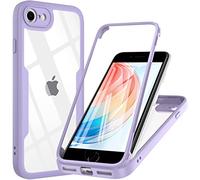 Hensinple Funda iPhone SE 2022 de 4,7 pulgadas, funda para iPhone SE 2022 iPhone 8 7 antigolpes 360 grados con protector de pantalla integrado de doble funda para iPhone SE 2022/SE 2020/8/7 - violeta