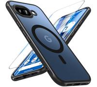 Hensinple Funda magnética para Google Pixel 10A con protector de pantalla, Pixel 10A compatible con MagSafe y Pixelsnap de grado militar, a prueba de golpes, translúcida, mate, delgada, funda