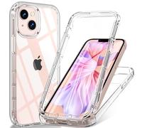 Hensinple Funda para iPhone 13 Mini de 5,4 pulgadas, funda para teléfono móvil iPhone 13 Mini con protector de pantalla integrado, protección completa 360, antigolpes, carcasa exterior para iPhone 13