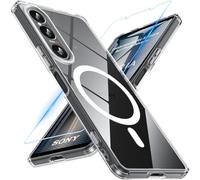 Hensinple Funda para Sony Xperia 1 VII con Protector (Transparente)