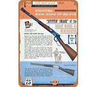 Henson Exciting New Kind of BB Gun Spittin Image of The Great Model 94 Winchester Vintage Tin Sign Logo 12 * 8 Inches Advertising Eye-Catching Wall Decoration