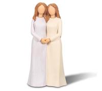 Hensonever Figuras de Hermana, Love My Sisters Friends Forever, 2 Mujeres de 6.2 Pulgadas, Figuras esculpidas pintadas a Mano, Regalos para Navidad, cumpleaños (Hermana)