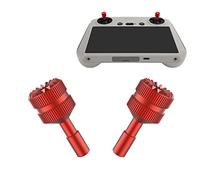 Hensych 1 par de joystick de aleación de aluminio 2g para Mini 3 Pro con pantalla Control remoto Pulgar Rocker Stick desmontable Joystick Rod para D-J-I RC Accesorios (rojo)