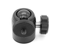 Hensych Aleación de aluminio mini 360°, rotación giratoria de escritorio, cabezal de bola de 1/4" 3/8", trípode de mesa, rótula de bola, soporte de cámara réflex, accesorio para cardán