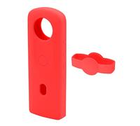 Hensych Funda protectora de silicona con cubierta de lente para cámara panorámica Ricoh Theta SC2 360, anticaídas, funda protectora suave (rojo)