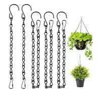 Henxing 5 Unidades Cadenas de Metal para Cestas Colgantes,Colgador para macetas con Gancho en S,Colgador para Plantas para Colgar Plantas Colgantes,Macetas,Pájaros,Linternas