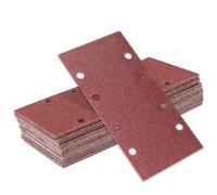Henxing Lijas para Lijadora, 40 Hojas Papel de Lija Rectangular 93x185 mm Lija Madera, 40/60/80/120/240 por Grano x8, para Lijadora Orbital y Multilijadora - 8 Agujeros