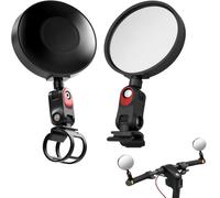 HENYEER 2 espejos retrovisores para patinete eléctrico, espejos retrovisores convexos HD de 360° para bicicleta, espejos retrovisores compatibles con Segway Ninebot ZT3 G3 G2 F3 E3