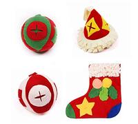 HENYGEN Alfombrilla de alimentación de Navidad para mascotas, juego de pelota, lavable, rompecabezas para perros, manta para perros, cachorros, entrenamiento interactivo, liberación de estrés, cojín