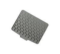 HENYGEN Bandeja de goteo multiusos de cocina con canal de drenaje inclinado, base de silicona, alfombrilla de secado para platos, utensilios, almohadilla de drenaje antideslizante para fregadero