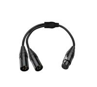 HENYGEN Cable divisor en Y XLR de 4 pines para transmisión de sonido de alta fidelidad en estudios y producciones de campo, cable divisor de sonido XLR