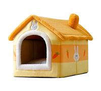 HENYGEN Cama cálida para gatos de interior, lavable, bonita cama de zanahoria, tienda de campaña calmante para cachorros, perros pequeños, antideslizante, regalos de condolencia