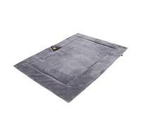 HENYGEN Cama cuadrada larga de felpa cálida para perros con alfombrillas de película impermeable, caseta cálida para mascotas, lavable, sofá de felpa