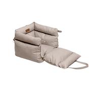 HENYGEN Cama para perro a prueba de golpes con acolchado ventilado, correa ajustable y diseño para viajes, hogar, vehículo, cómoda cama de coche para mascotas