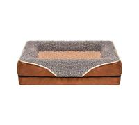 HENYGEN Cama para perro con cojín desmontable, elegante, rectangular, para interior de mascotas, sofá cama rectangular
