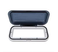 HENYGEN Carcasa de cubierta estéreo para barcos, cuenta con puerta con resorte y panel de control transparente visibilidad cuando está cerrada, cubierta de panel de control estéreo marino sellada