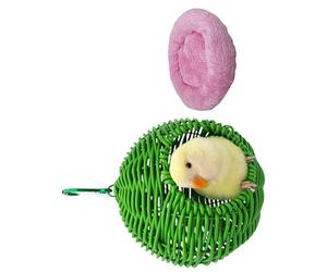 HENYGEN Casa de pájaros permanente con tejido de ratán simulado, ideal para pequeños pájaros que se alojan en una acogedora caja de anidación de pájaros