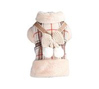 HENYGEN Chaquetas para perros, abrigo cálido con forro polar para invierno, clima frío, para cachorros, mascotas, traje grueso para interiores y exteriores, pequeño, resistente al viento