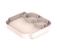 HENYGEN Coastal Gear - Bandeja de gestión con áreas específicas para cubiertos, vasos y golosinas, 24 x 24 x 5 cm, bandeja resistente de ABS para servir velada de arena