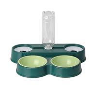 HENYGEN Comedero automático para perros y gatos, 4 en 1, con botella de agua automática, comedero doble para perros