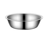 HENYGEN Cuenco de acero inoxidable de gran capacidad para alimentación de mascotas y comida para perros, cuencos de metal para perros pequeños, acero inoxidable, gran capacidad