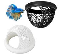 HENYGEN Hamacas Bettas seguras para decoración de acuarios, que proporcionan una cómoda cueva de descanso para peceras, instalación de ventosas, hamacas Bettas para criar y crear zonas relajantes