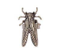HENYGEN Joyería de moda inspirada en la naturaleza con diseño de cigarra y ajuste cómodo, anillos ajustables, aleación resistente, unisex, ideas de regalo, anillos ajustables, Gold, como se describe