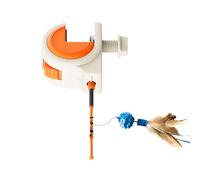 HENYGEN Juguete inteligente recargable de ejercicio para gatos con temporizador y carga USB para mascotas de interior, juguete inteligente con base desmontable y sonidos simulados para instintos