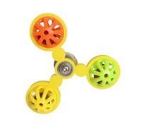 HENYGEN Juguete interactivo de loros masticables con molino de viento giratorio para estimulación mental y ejercicio de pico, juguete interactivo para loros, bolas masticables con molino de viento
