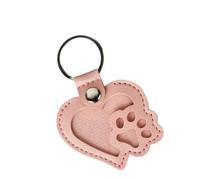 HENYGEN Llavero de almacenamiento de pelo de perro con patas de corazón, acabado de moda, ideal para el hogar, coche y uso al aire libre, llavero de gestión del pelo de mascotas