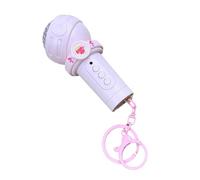 HENYGEN Llavero de dispositivo portátil para niños, forma de micrófono, reproducción de voz, duradero, carcasa de ABS, llavero de micrófono para niños