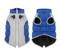 HENYGEN Mono de invierno para mascotas, 2 patas, resistente al viento, con gancho para correa, abrigo cálido, forro grueso, traje para perros pequeños, abrigo resistente al viento para mascotas para