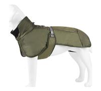 HENYGEN Mono de invierno para mascotas, 2 patas, resistente al viento, con gancho para correa, abrigo cálido para perro, forro grueso, ropa para perros pequeños, ropa para chaquetas, abrigo
