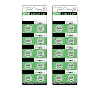 HENYGEN Pilas de botón AG0 LR521 de 10 unidades / 20 unidades, suministro de energía para electrónica pequeña, diseño seguro, batería de reloj, calculadora