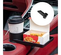 HENYGEN Portavasos de coche fácil de transportar que se monta en el salpicadero o ventilación, incluye una amplia plataforma para organizar la bandeja esencial de viaje
