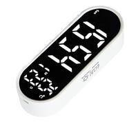 HENYGEN Reloj despertador digital con pantalla LED grande y batería recargable para decoración del hogar u oficina, aspecto moderno, reloj de escritorio de oficina