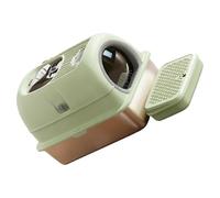 HENYGEN Sartenes de arena para gatos mayores, acero inoxidable, pequeñas superficies lisas, sin olores, duras y seguras para gatitos, fácil limpieza, caja de arena cerrada con desodorante