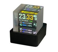 HENYGEN WiFi Estaciones meteorológicas Reloj de escritorio Relojes digitales con animaciones de regalo Imágenes electrónicas Álbum Reproductor Decoración de mesa Smarts Estaciones meteorológicas