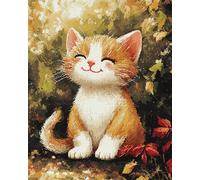 Henypt 11CT Bordar Kit Principiantes,Lindos gatos Kits De Punto De Cruz Patrones Fáciles,Suministros De Punto De Cruz,Para Regalos De Principiantes,30x40cm