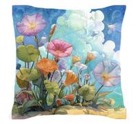 Henypt DIY Kit de Cojines de Bordado en Cruz gloria matutina 11CT 45x45cm | Flores Kits De Punto De Cruz De Bordado Diy, Kit De Almohadas De Costura, Decoración Del Hogar