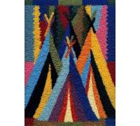 Henypt Kit de Gancho de Pestillo para Adultos,Tienda de campaña de los nativos americanos 52x38cm DIY Fabricación de Alfombras para principiantes,kit de Fabricación de Alfombras para el Hogar