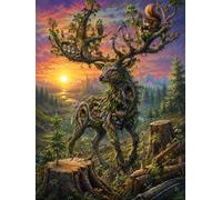 Henypt Kit Punto de Cruz Tela Impresa Animales fantásticos DIY Kit Manualidades Para Principiantes y Personas Mayores Decoración Mural Para el Hogar 14CT 30x40cm