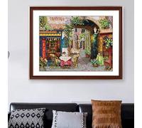 Henypt Punto De Cruz Kit Completo Esquemas 11Ct Cafés 40X50Cm Patrone Cuadro Kit Punto De Cruz Con Hilos Y Tela Impresa Impreso Completo Contado Principiantes Cross Stitch Kit Bordado Principiantes