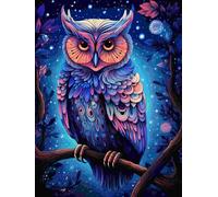 Henypt Punto De Cruz Kit Completo Hilo Y Tela Animales Búho Fantásticos 14Ct Bordado En Cruz Completo Con Hilo Y Tela Impreso Para Adultos Niños Principiantes 40x50cm