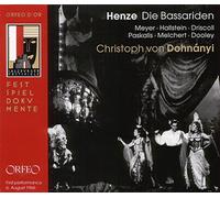Henze : Die Bassariden, opéra. Meyer, Hallstein, Driscoll, Paskalis, Melchert, Dohnanyi.