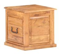 Heofavd Baúl de madera maciza de acacia, 40 x 40 x 40 cm