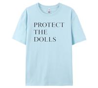 heofonm Protect The Dolls T-Shirt, Protects The Dolls Tees for Men Women Casual (Blue,M)